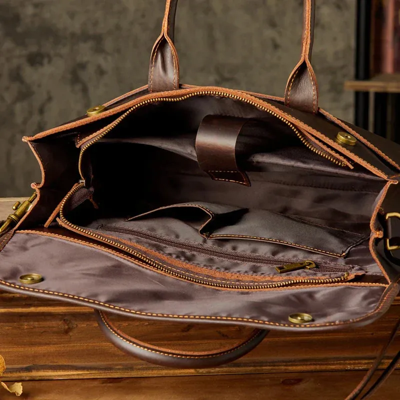 Liam | Men's Genuine Leather Business Briefcase Crossbody Messenger Bag