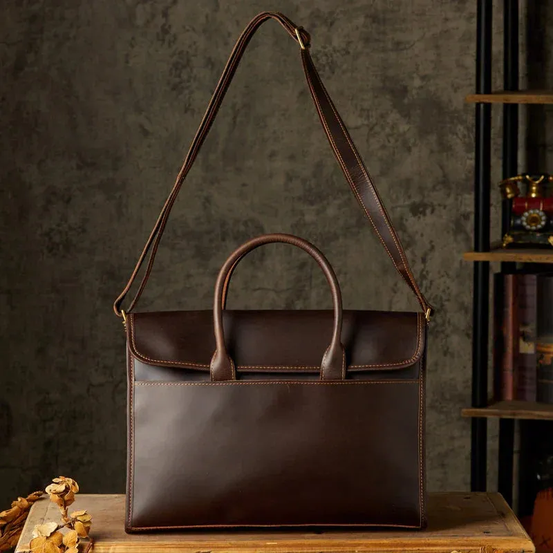 Liam | Men's Genuine Leather Business Briefcase Crossbody Messenger Bag