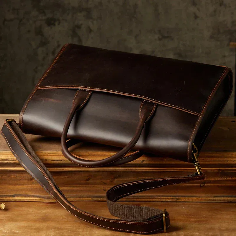 Liam | Men's Genuine Leather Business Briefcase Crossbody Messenger Bag