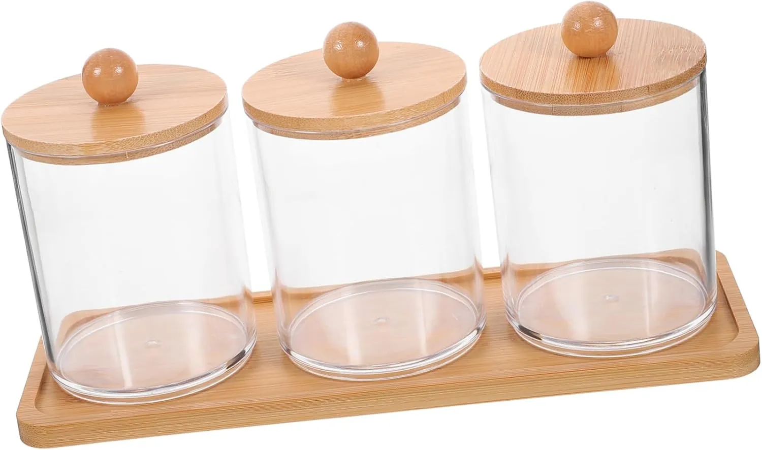 LIFKOME 1 Set Makeup Storage Box Compartment Bathroom Toiletry Organizer Sink Reusable Cotton Rounds Organizer Bins Large Blow Swab Dispenser Makeup Pads Cotton Rounds Holder Sponge Jar