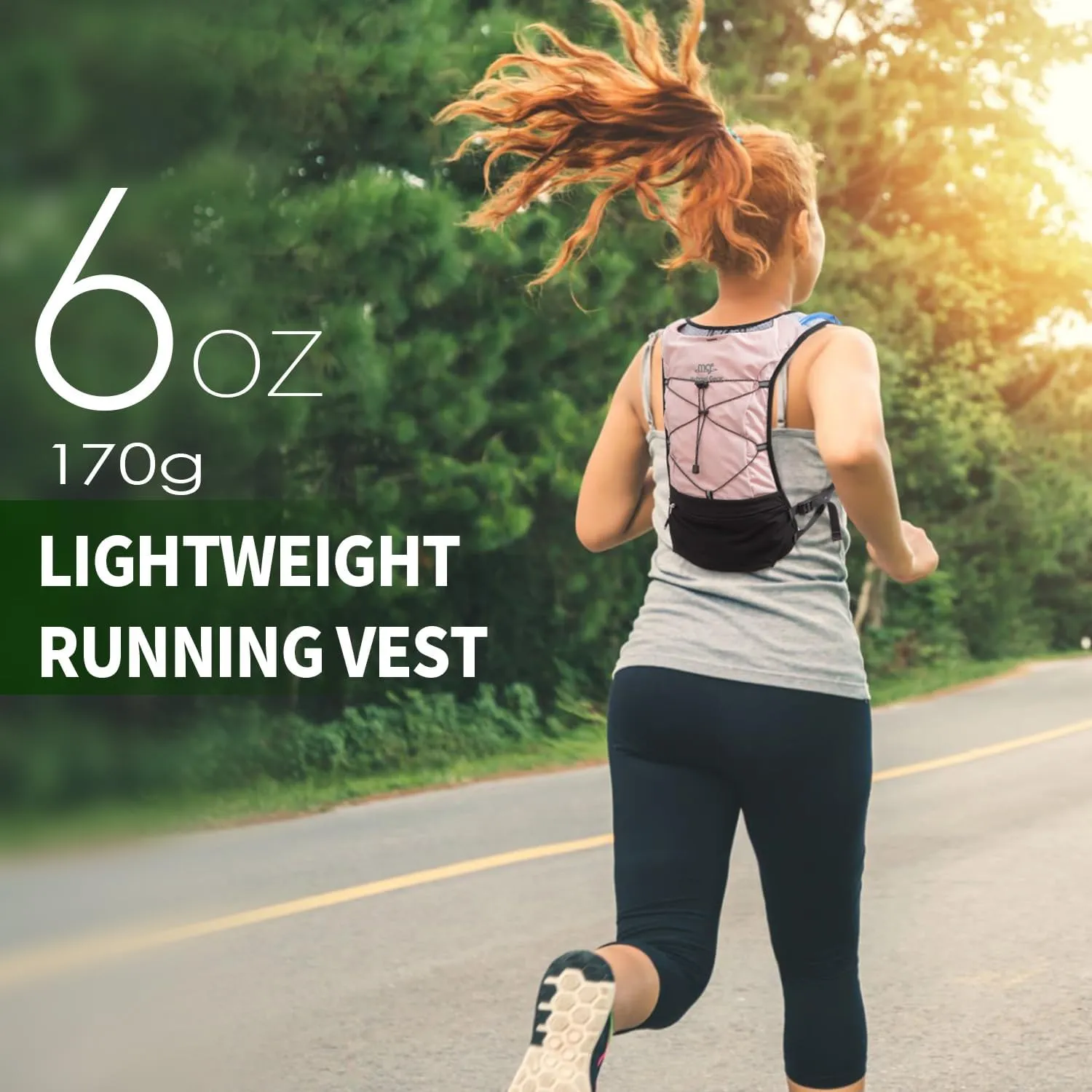 Lightweight Running Vest for Women & Men Hydration Backpack Pack with 1.5L Water Bladder Bag Running Gear Accessories for Hiking Marathon Trail Cycling
