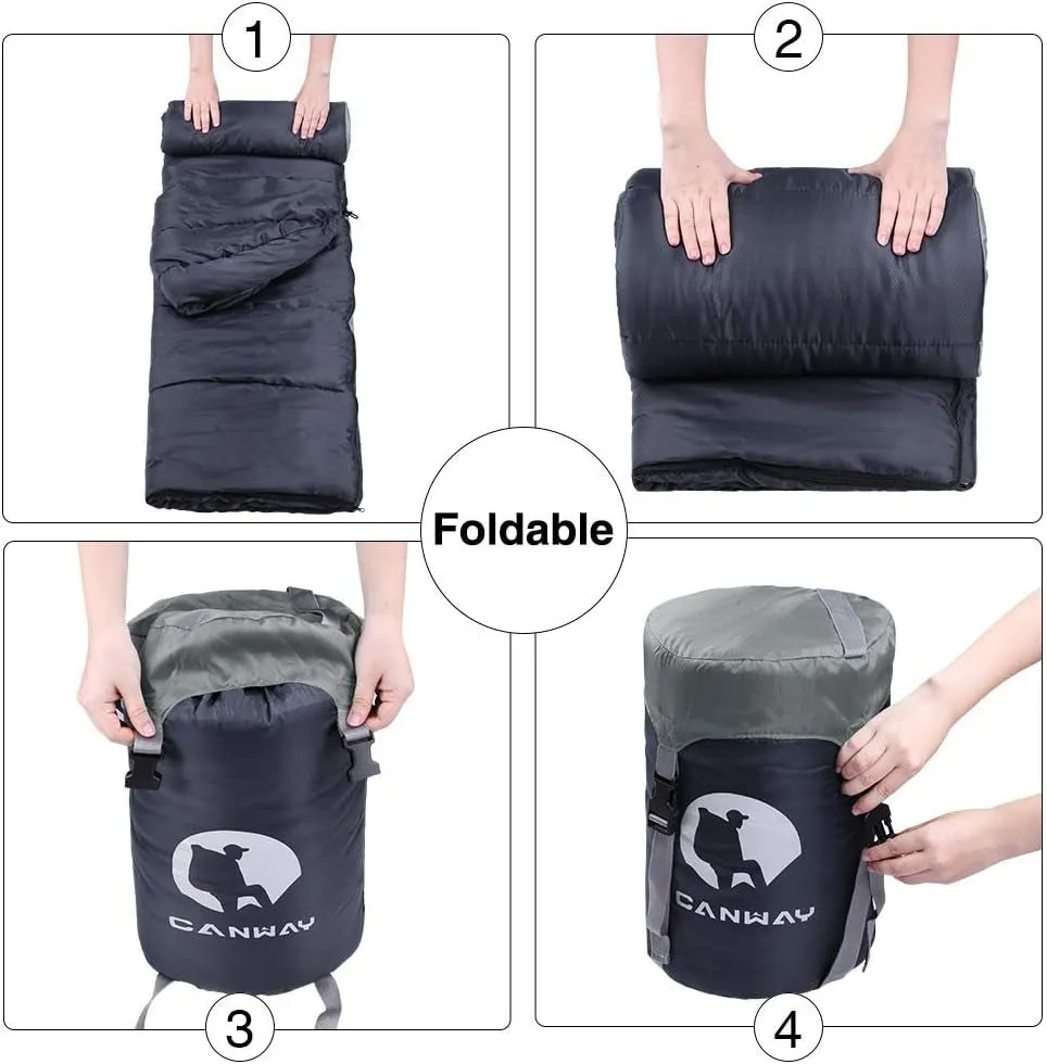 lightweight waterproof double sleeping bag for 2 with pillows