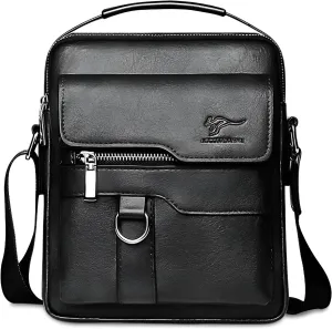 lilaBelle]【Modern Men's Crossbody Bag Convertible Shoulder Sling Messenger Purse, PU Leather Chest Bag with Quick Access Pocket - Compact Daily Carry for Gym Office City Walk