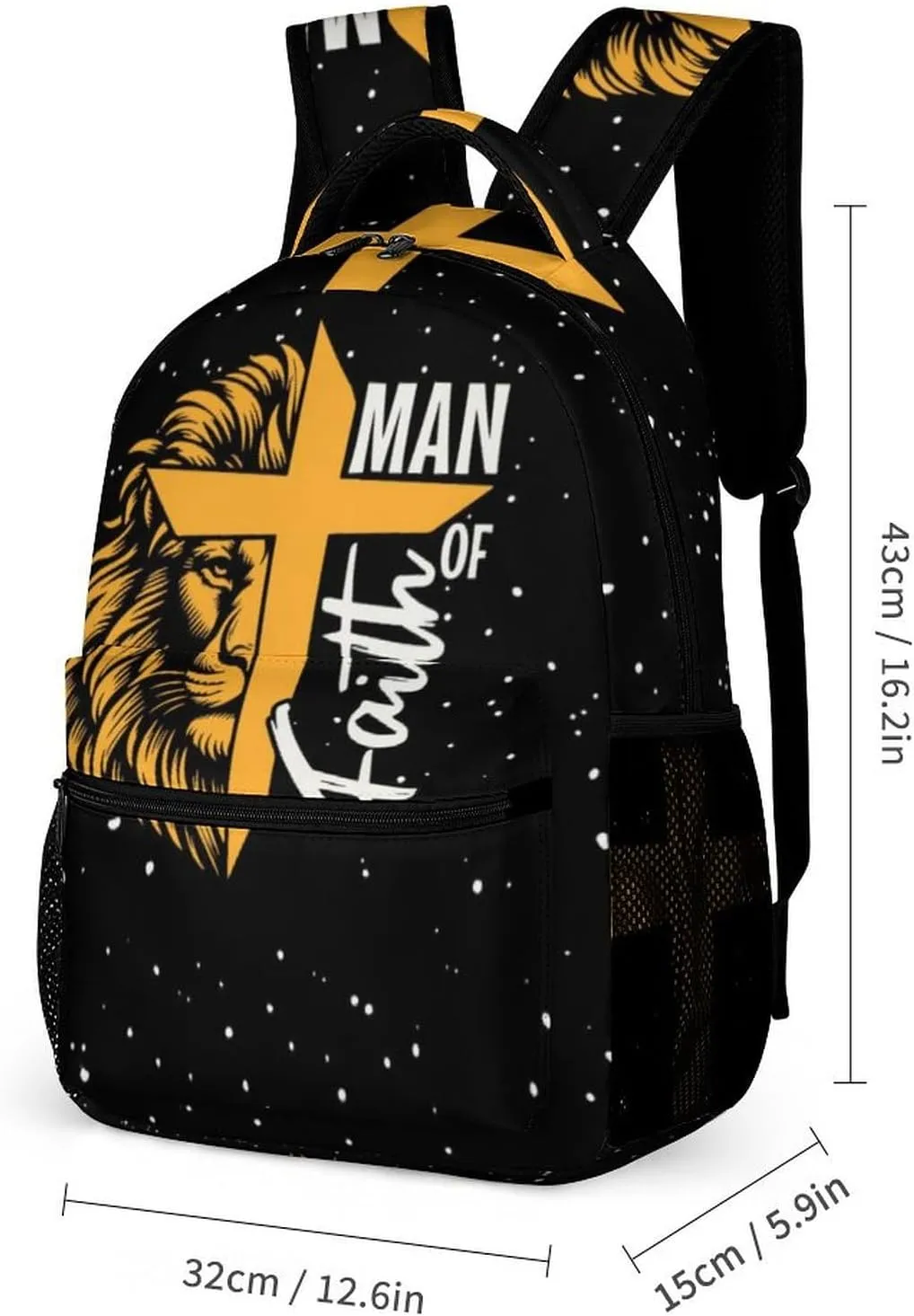 Lion Backpack for Kids Girls Boys School, 16 Inches Cute Lions Theme Bookbag, Adjustable, Lightweight, Large Capacity, Colorful Daily Casual Backpacks