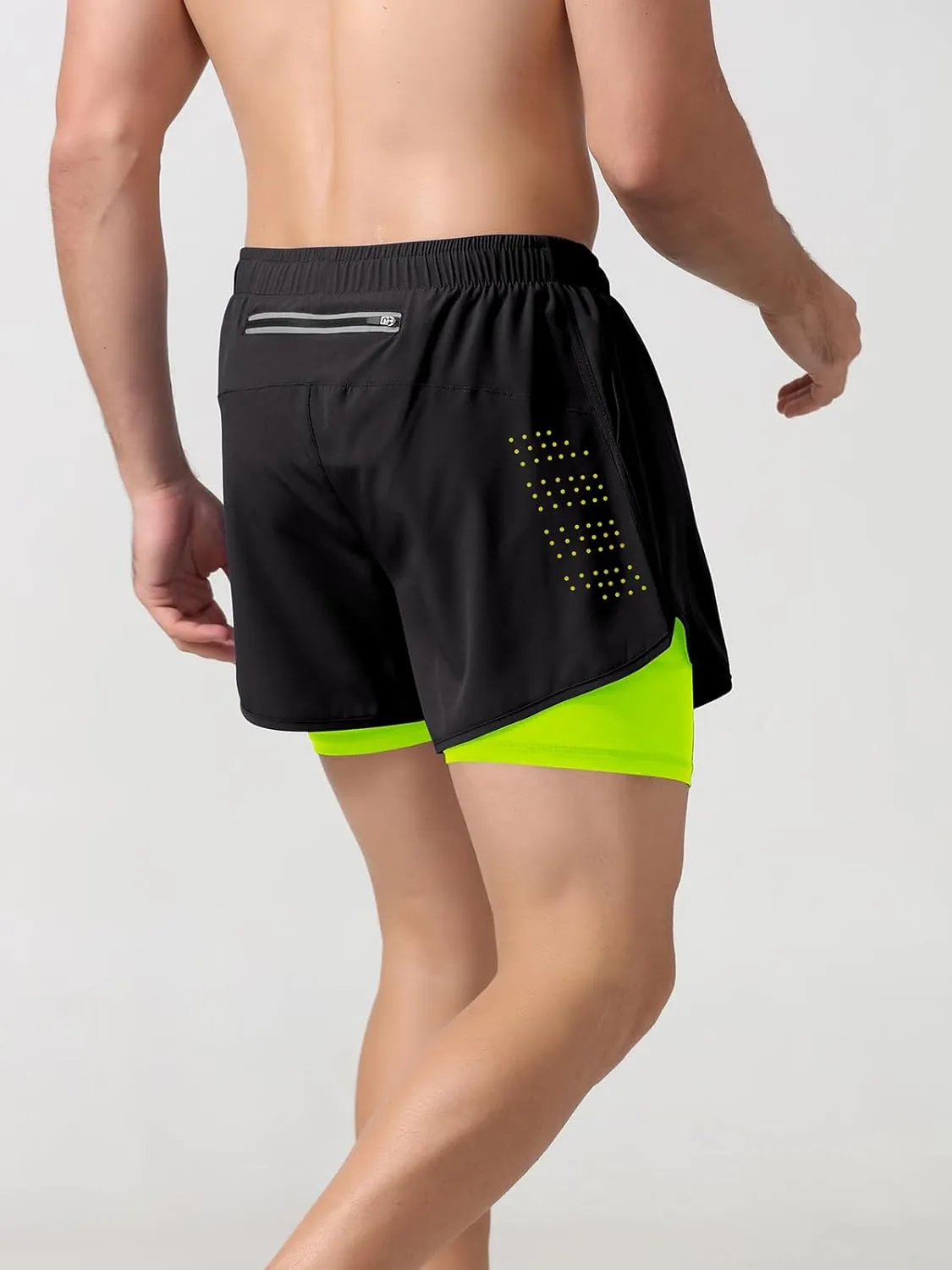 Litteking Men's Running Shorts 2 in 1 Gym Athletic Workout Short Pants Quick Dry Shorts with Pockets