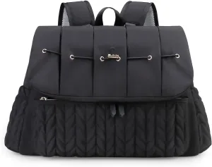 Lmbabter Diaper Bag Backpack Messenger Bag Travel Backpack Maternity Bags Stylish Baby Bag with Changing Pad for Mom (Black B)