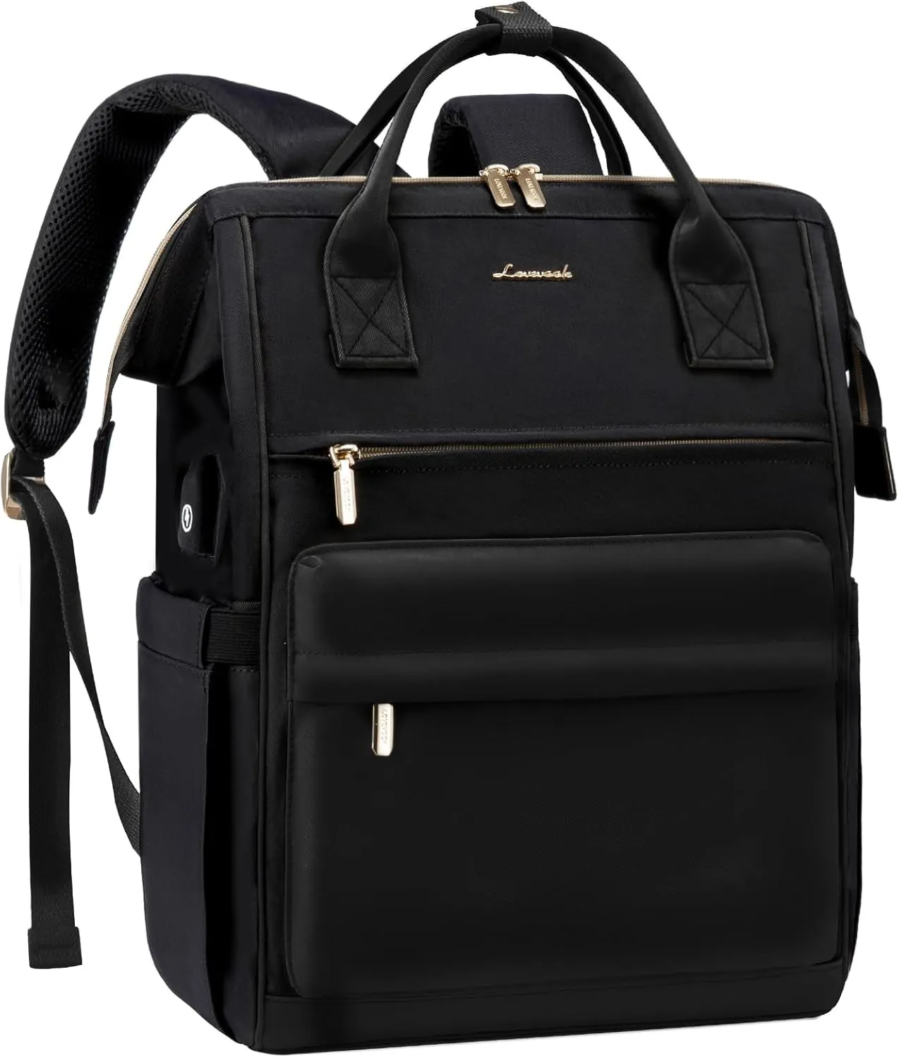 LOVEVOOK Laptop Backpack Purse for Women Waterproof Teacher Nurse Bag, 17.3 inch Work laptop Bag with USB Port, Business Travel Computer Backpack