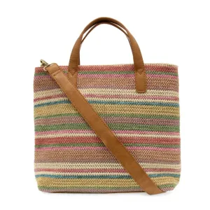 lucy straw convertible crossbody tote