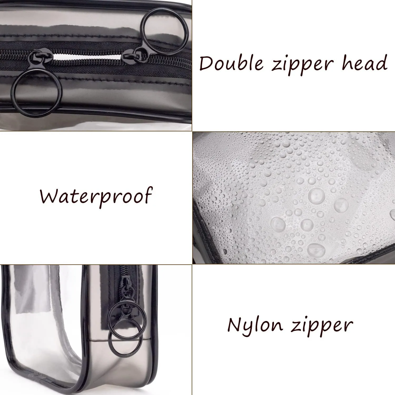 LYroo Small Makeup Bag Clear Mini Makeup Zipper Pouch Makeup Bag Small Cosmetic Bag for Purse Essentials Items Women Coin Purse Aesthetic Stuff（2 Pack