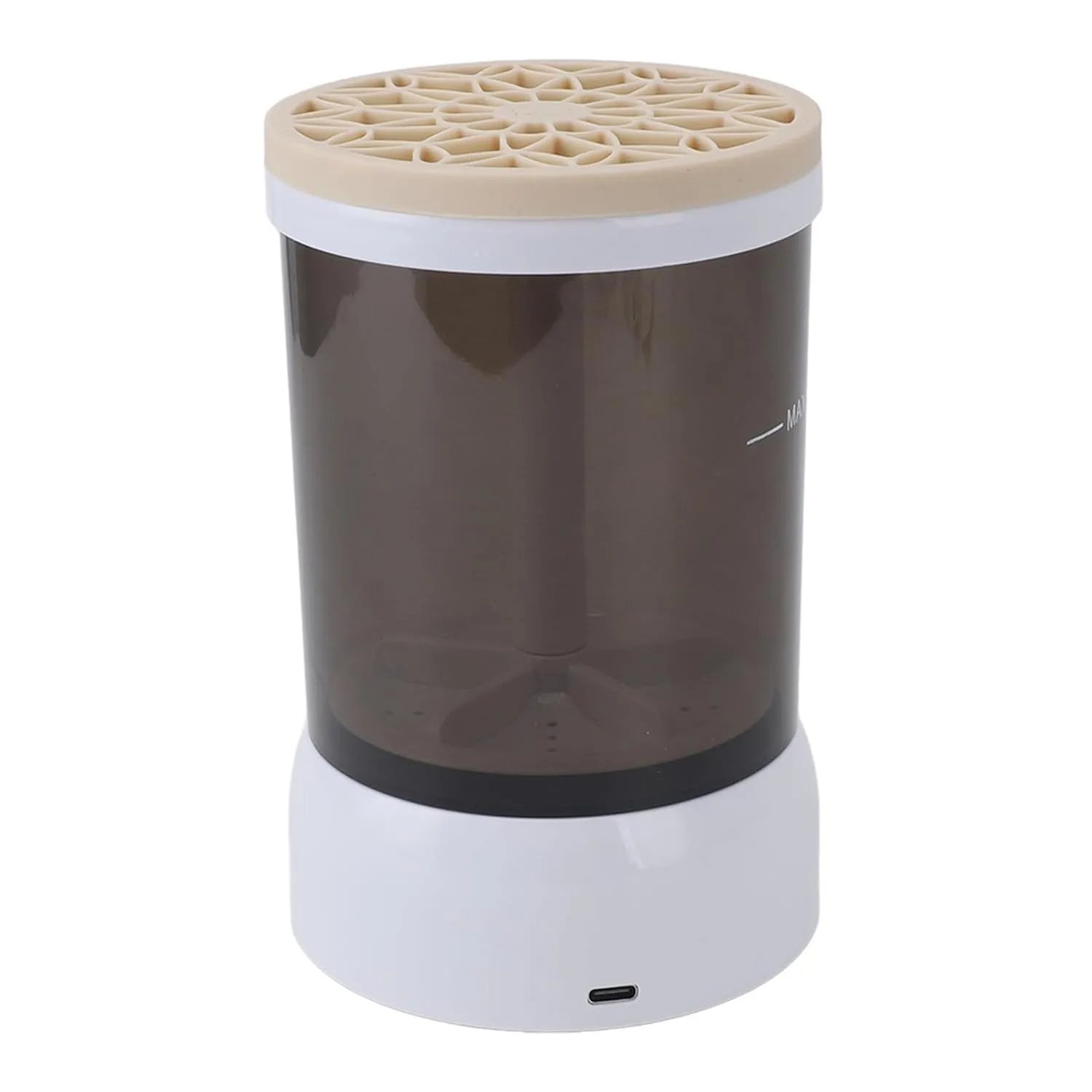 Makeup Brush Cleaner, Electric Makeup Brush Cleaner, Machine USB Visible Quick Dry, Automatic Portable Electric Cosmetic Supplies Cleaner for All Size Makeup Brushes (Khaki)