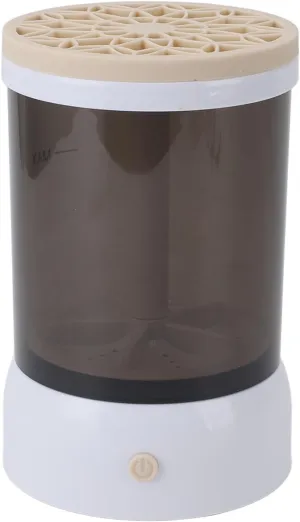 Makeup Brush Cleaner Machine USB Visible Quick Dry Automatic Portable Electric Cosmetic Supplies Cleaner for All Size Makeup Brushes (Khaki)