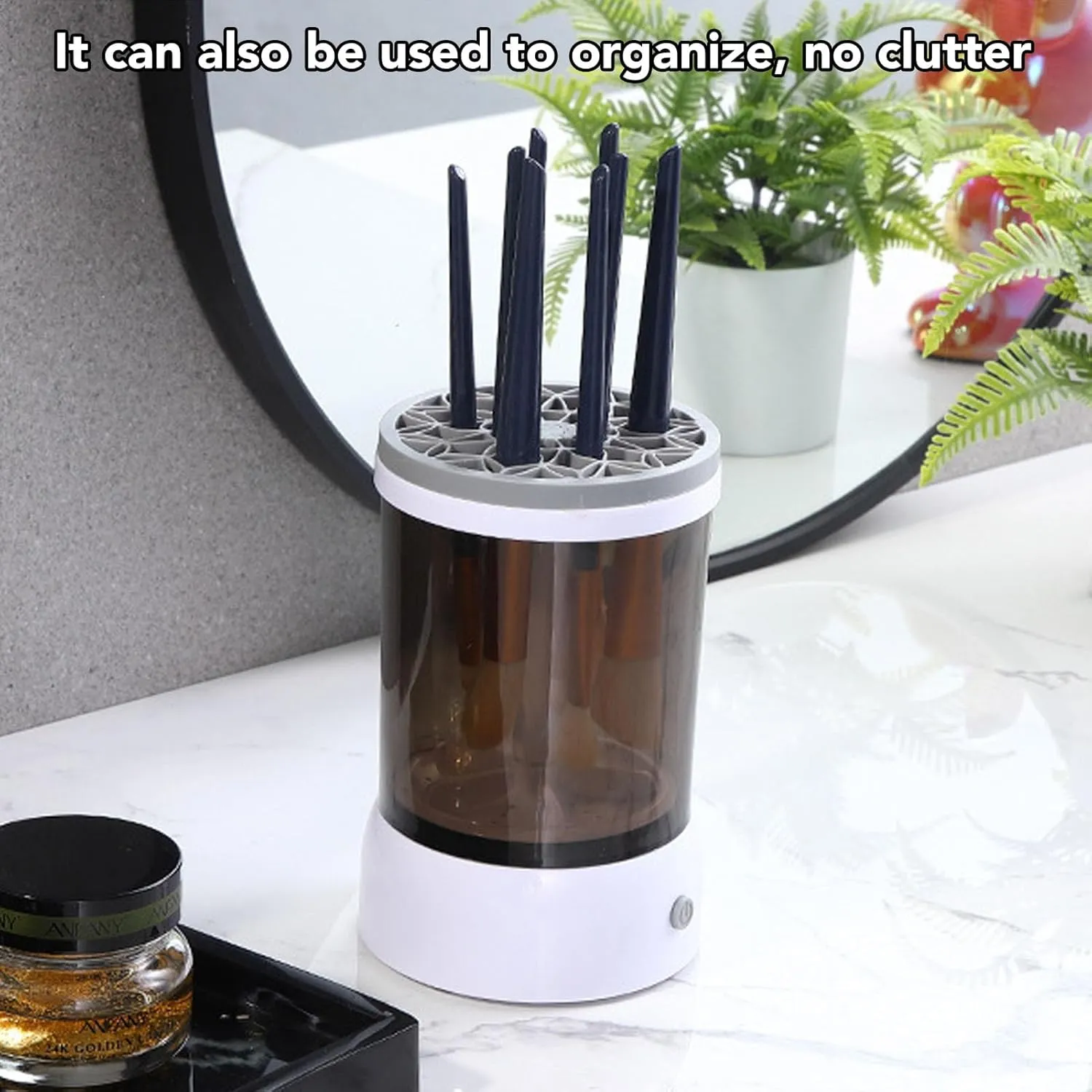 Makeup Brush Cleaner Machine USB Visible Quick Dry Automatic Portable Electric Cosmetic Supplies Cleaner for All Size Makeup Brushes Makeup Brush Cleaner Machine ()