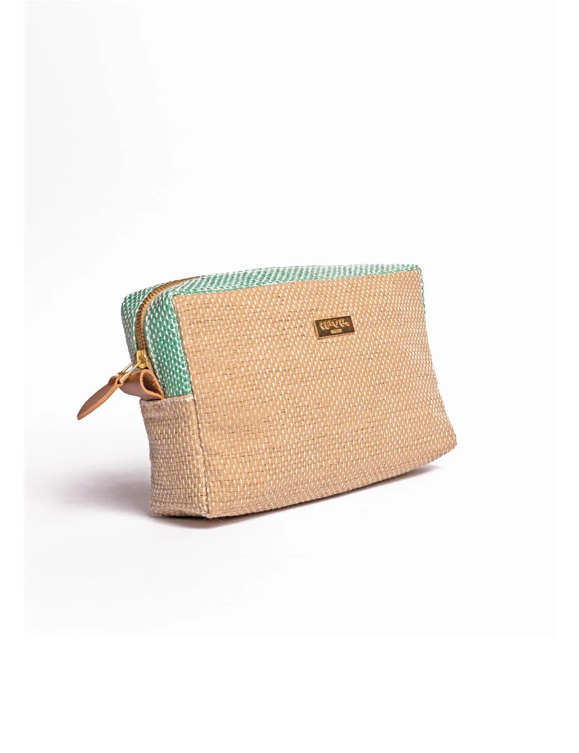 MAKEUP CASE OLIVE X BEIGE