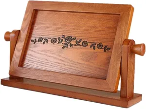 Makeup Mirror Chinese Style Wooden Makeup Mirror Vanity Mirror Beauty Mirror Bedroom Desktop Wooden Square Retro HD Makeup Mirror Makeup Mirror