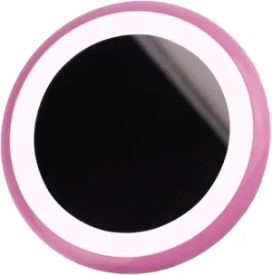 Makeup Mirror Mirror, Bathroom, Wall-Mounted, Dressing Table,Charging with Led Vibrating Makeup Mirror Desktop Lamp Small Mirror Portable Vanity Mirror,Pink,Pink Mirror