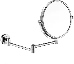 Makeup Mirror Wall Mount, Double Sided 3X Magnification Bathroom Mirror, 360° Swivel Folding Round Cosmetic Vanity Mirror (Color : 2)