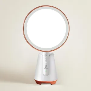 Makeup Mirror with Lights, Lighted Mirror with Magnification Desk Mirror,LED Makeup Mirror with 3 Color Lighting Brightness Adjustable, White