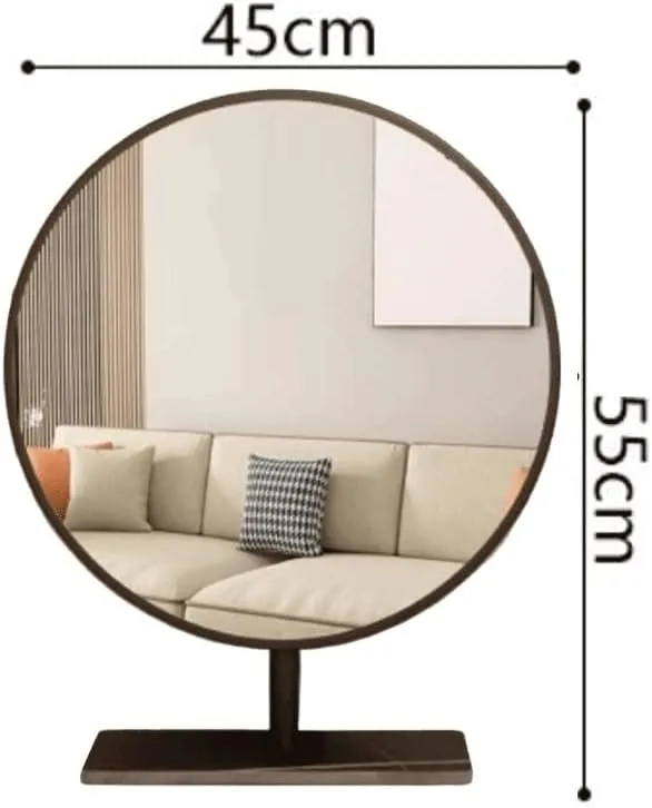 Makeup Mirrors Desktop High Definition Bedroom Dressing Table Household Large Rotatable Makeup Mirrors(45 * 50cm)