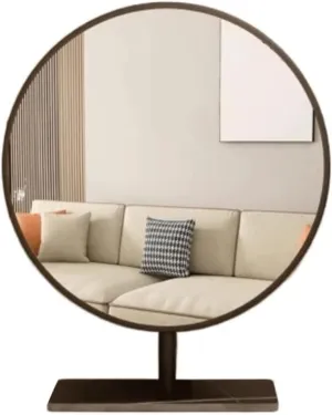 Makeup Mirrors Desktop High Definition Bedroom Dressing Table Household Large Rotatable Makeup Mirrors(45 * 50cm)