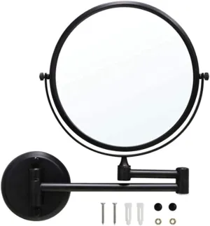 Makeup Mirrors Wall Mounted, 8 Inch Bathroom Magnifying Double Sided Adjustable Extendable Swivel Vanity Mirrors Cosmetic