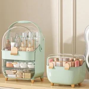 Makeup Organizer, Skincare Holder Bathroom Counter Organizer, Storage Box Cosmetic Display Cases, Teen Girl Gifts Trendy Stuff Make up Organizers for Vanity, Dresser, Countertop (Green)