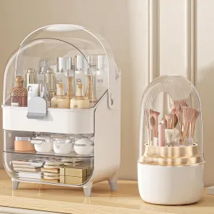 Makeup Organizer, Skincare Holder Bathroom Counter Organizer, Storage Box Cosmetic Display Cases, Teen Girl Gifts Trendy Stuff Make up Organizers for Vanity, Dresser, Countertop (Silver)