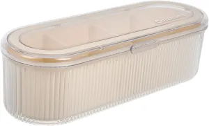 Makeup Sponge Holder Clear Compartment Organizer for Beauty Tools Travel-friendly Cosmetic Storage Container Shatterproof Design for Puff and Sponge