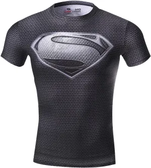 Men Compression Tights Sports T-Shirt,Digital Printing Fitness Shirt