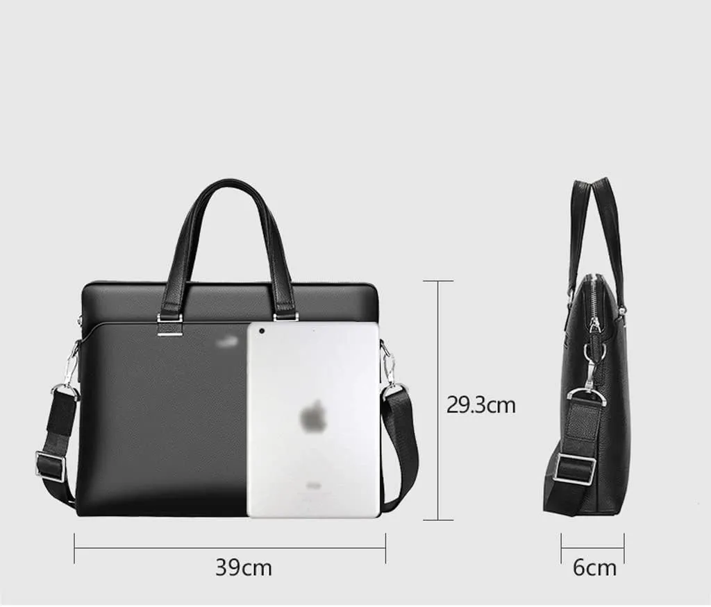 Men's Briefcase Casual Computer Men's Bag Lawyer Business Leather Shoulder Messenger Bag