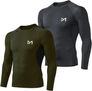 Men's Compression Long Sleeve Athletic Workout Shirt
