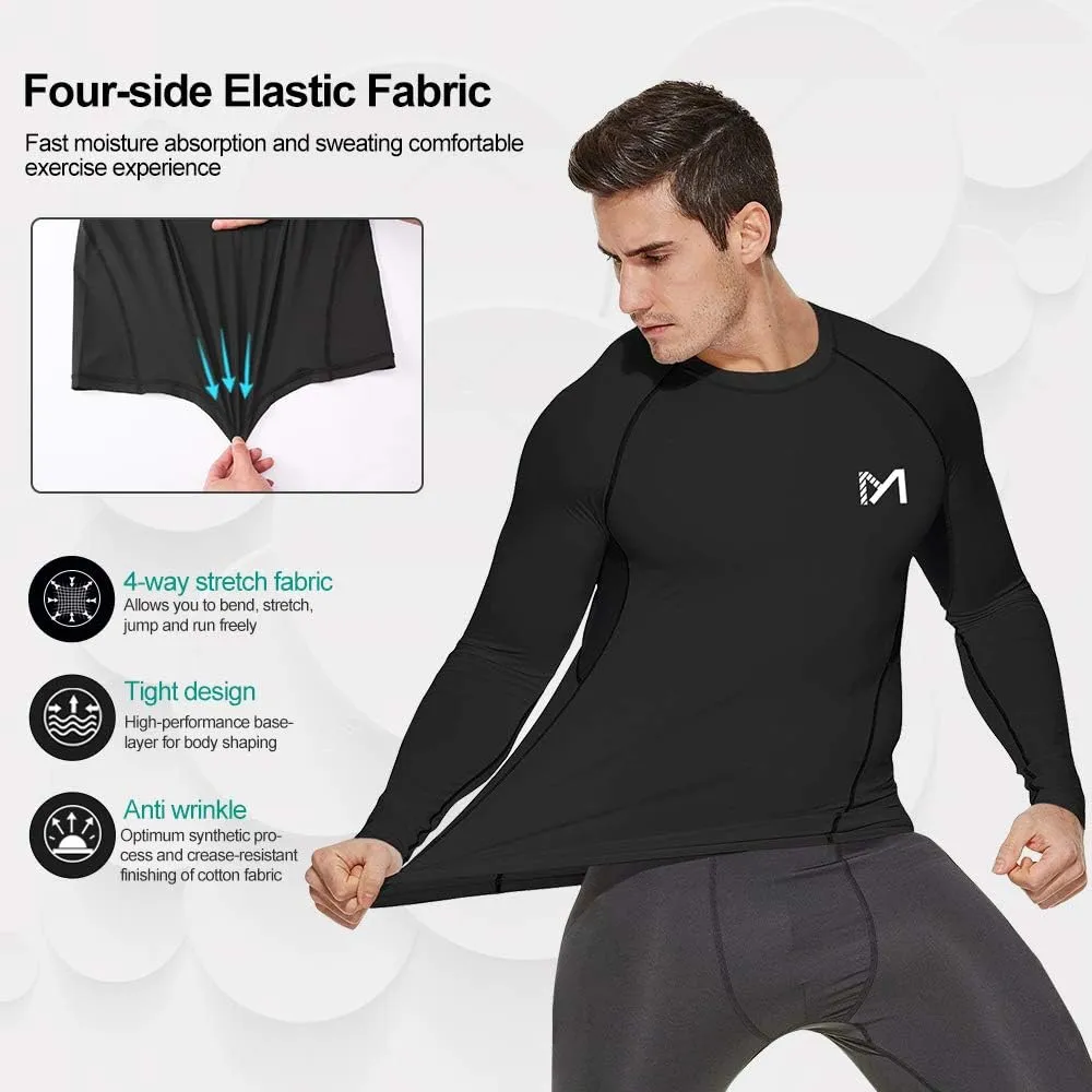 Men's Compression Long Sleeve Athletic Workout Shirt