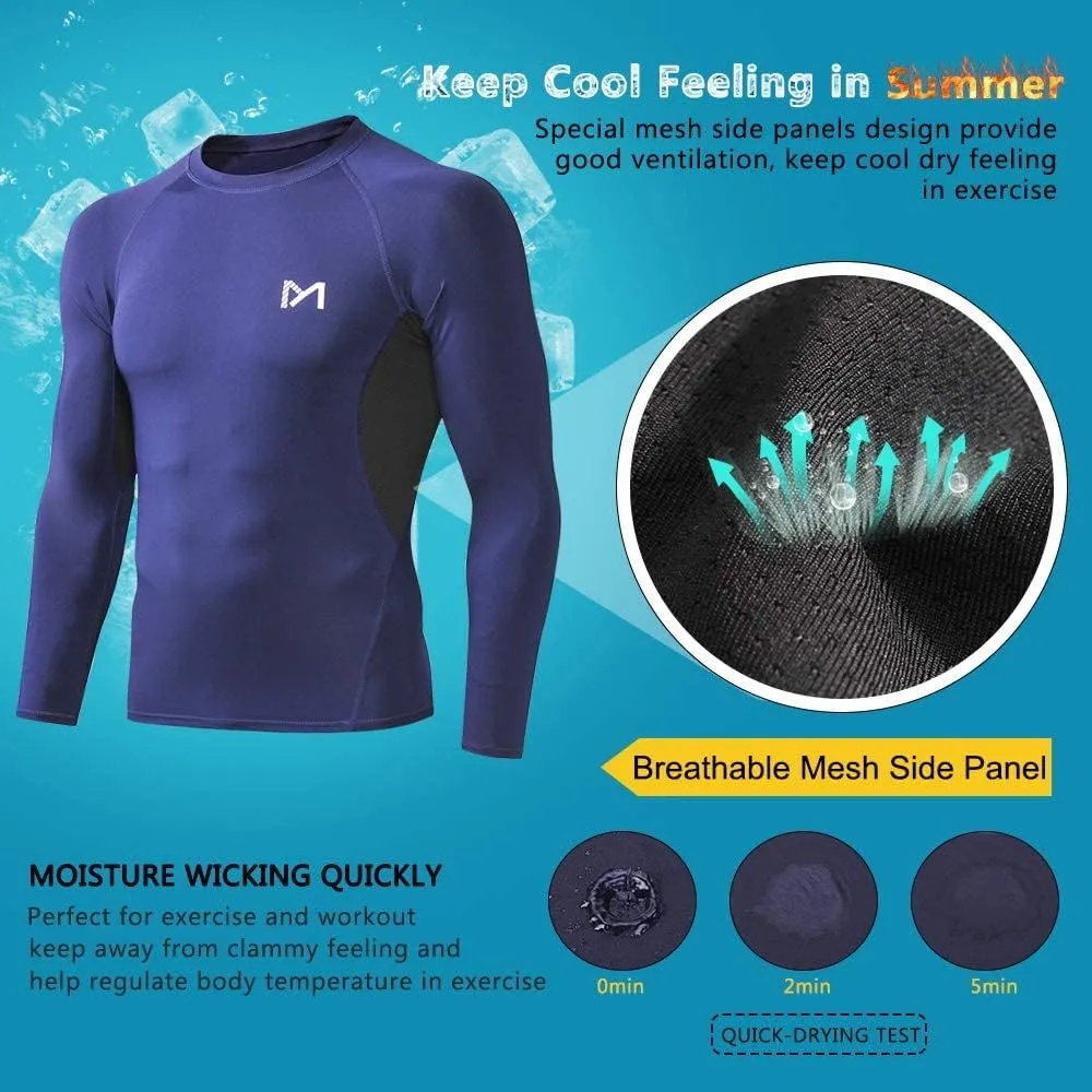 Men's Compression Long Sleeve Athletic Workout Shirt