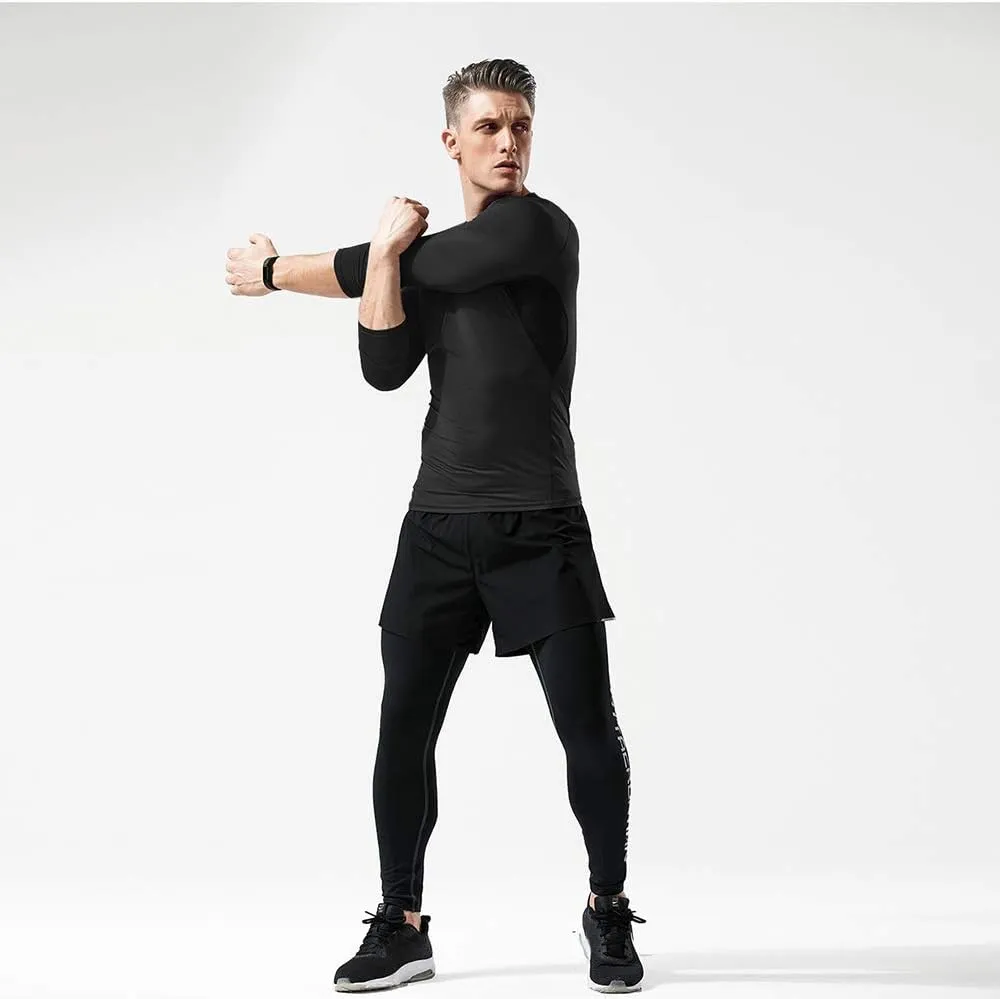 Men's Compression Long Sleeve Athletic Workout Shirt