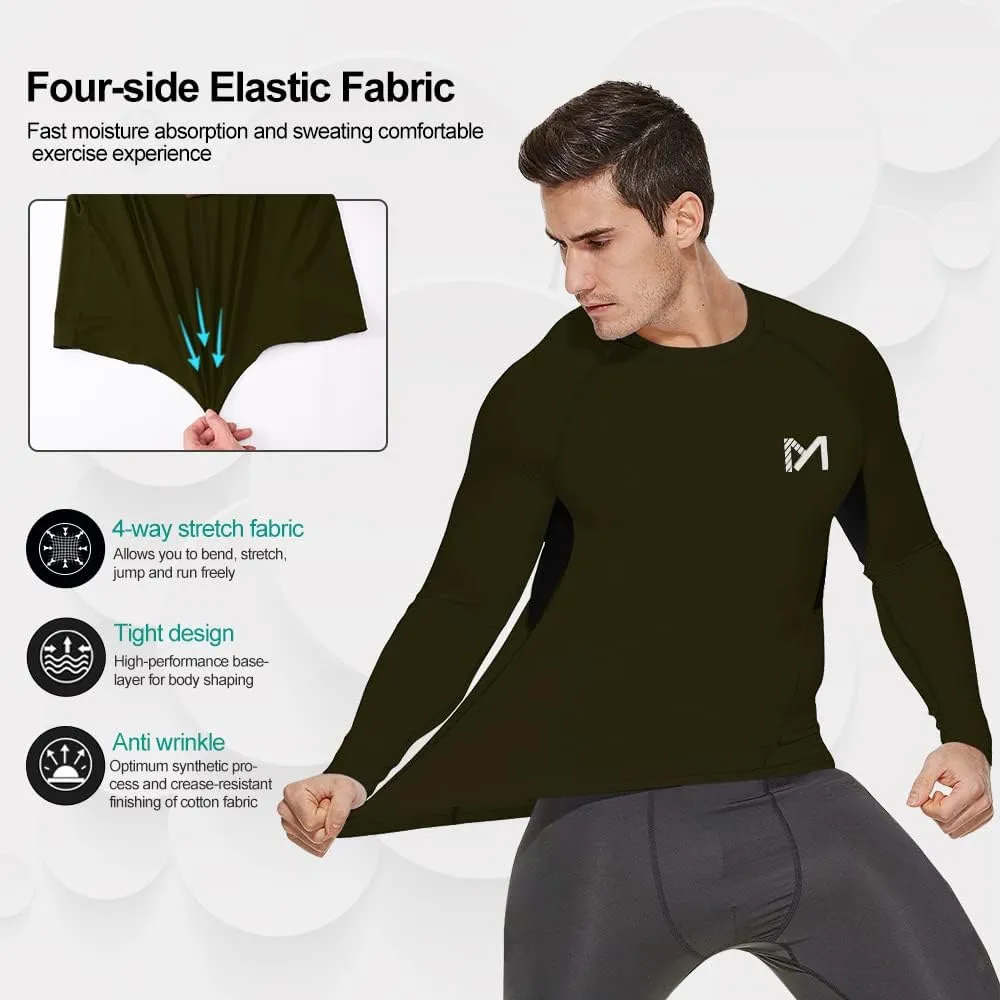 Men's Compression Long Sleeve Athletic Workout Shirt
