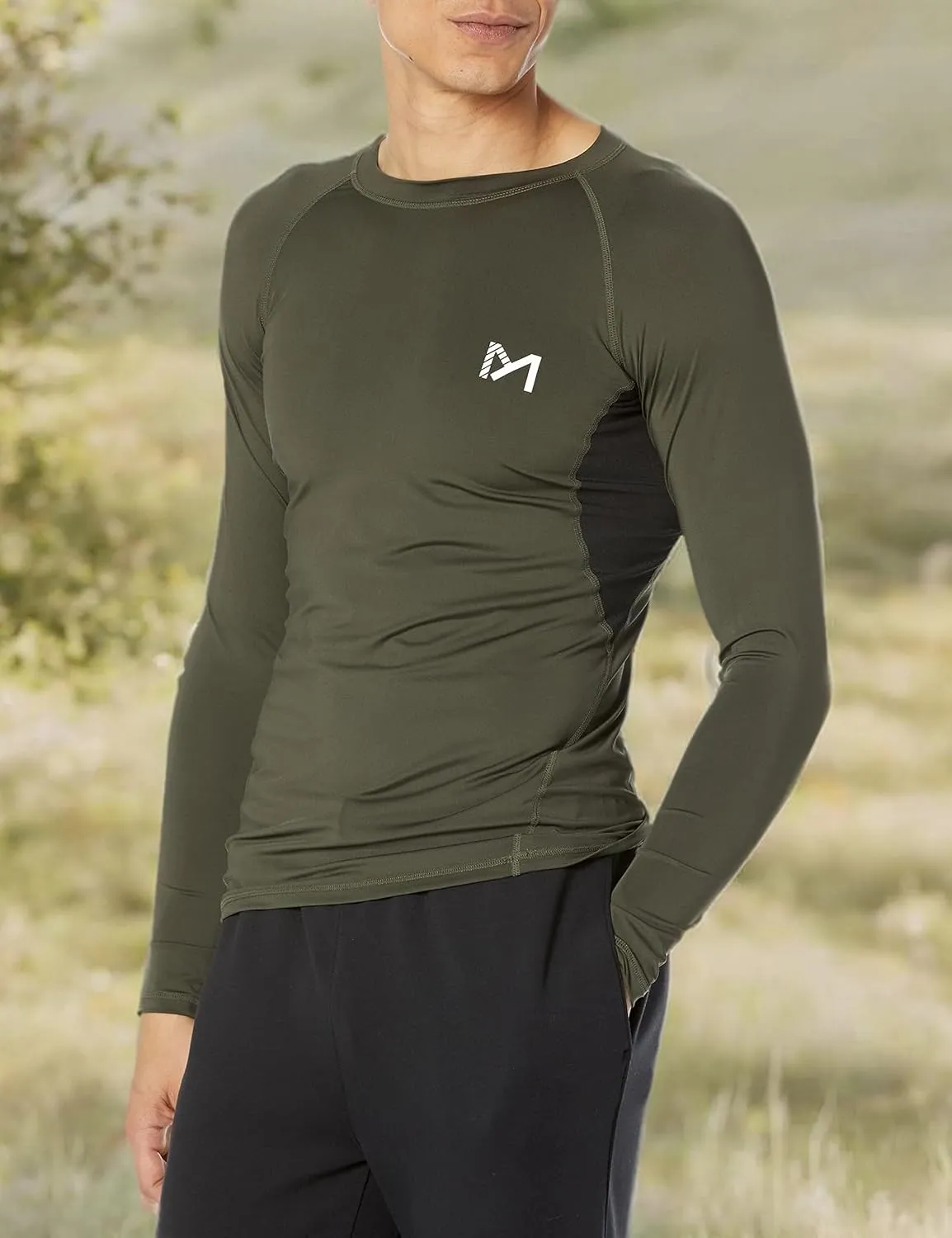 Men's Compression Long Sleeve Athletic Workout Shirt