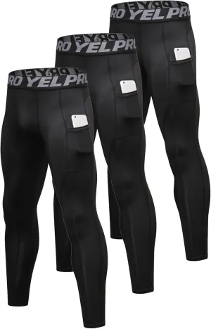 Men's Compression Pants Cool Dry Athletic Leggings Workout Running Tights Active Sports Baselayer Tights Men Yoga Pant