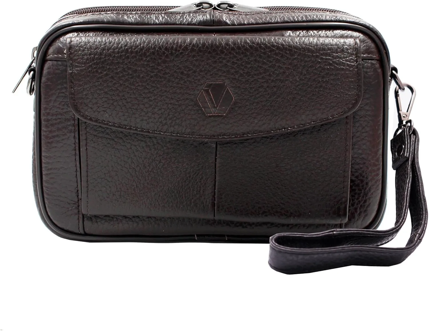 Mens Handbag Genuine Leather Crossbody Shoulder Messenger Bag Organizer Checkbook Wallet Purse