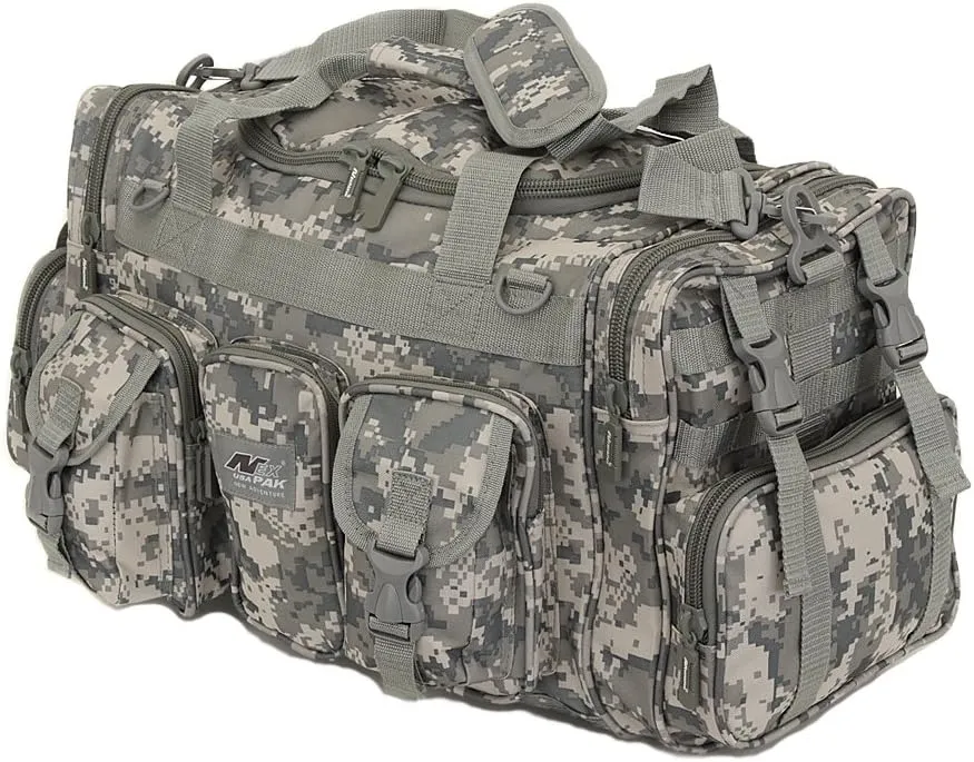 Mens Large 22" Inch ACU Digital Camo Duffel Duffle Military Molle Tactical Gear Shoulder Strap Travel Bag