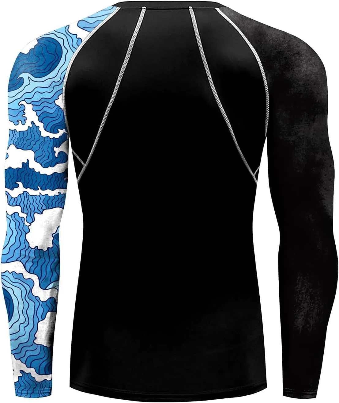 Men's Rash Guard Shirts Sun Protection UPF 50  Long Sleeve BJJ Jiu Jitsu Fitness Running Fishing Swim T-Shirt