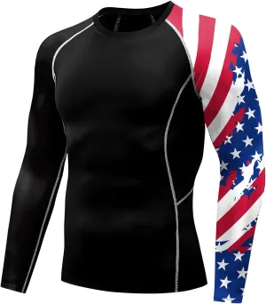 Men's Rash Guard Shirts Sun Protection UPF 50  Long Sleeve BJJ Jiu Jitsu Fitness Running Fishing Swim T-Shirt