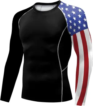Men's Rash Guard Shirts Sun Protection UPF 50  Long Sleeve BJJ Jiu Jitsu Fitness Running Fishing Swim T-Shirt