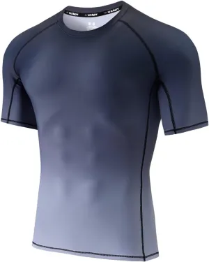 Men's Rash Guard T-Shirts UPF 50  Baselayer Short Sleeve Skins Compression Performance Fit Tee