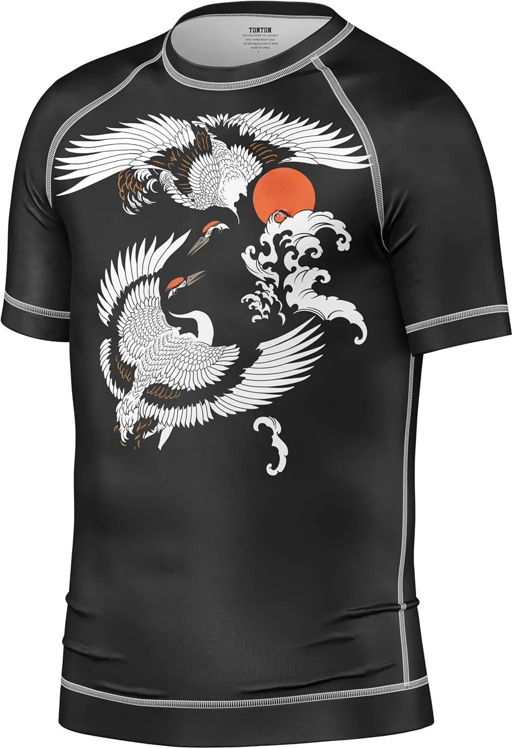 Men's Short Sleeve UPF 50  Rash Guard Skins Compression Shirt UV Sun Protection Rashguard Water Sports Rash Guard