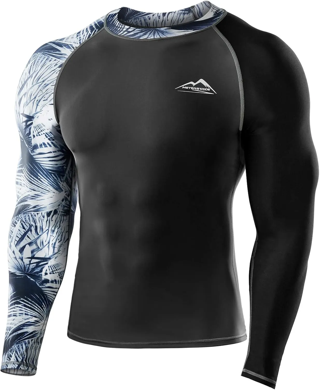 Men’s UPF 50  Sun Protection Long Sleeve Rash Guard Swim Shirts