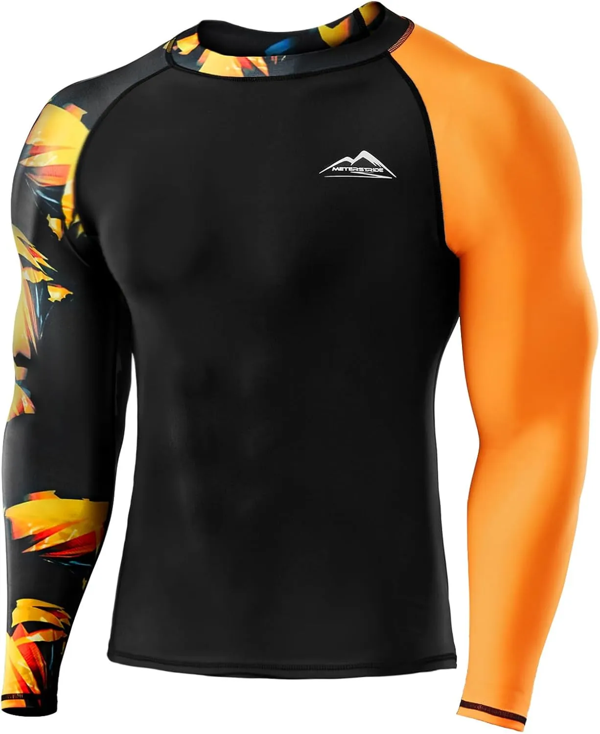 Men’s UPF 50  Sun Protection Long Sleeve Rash Guard Swim Shirts