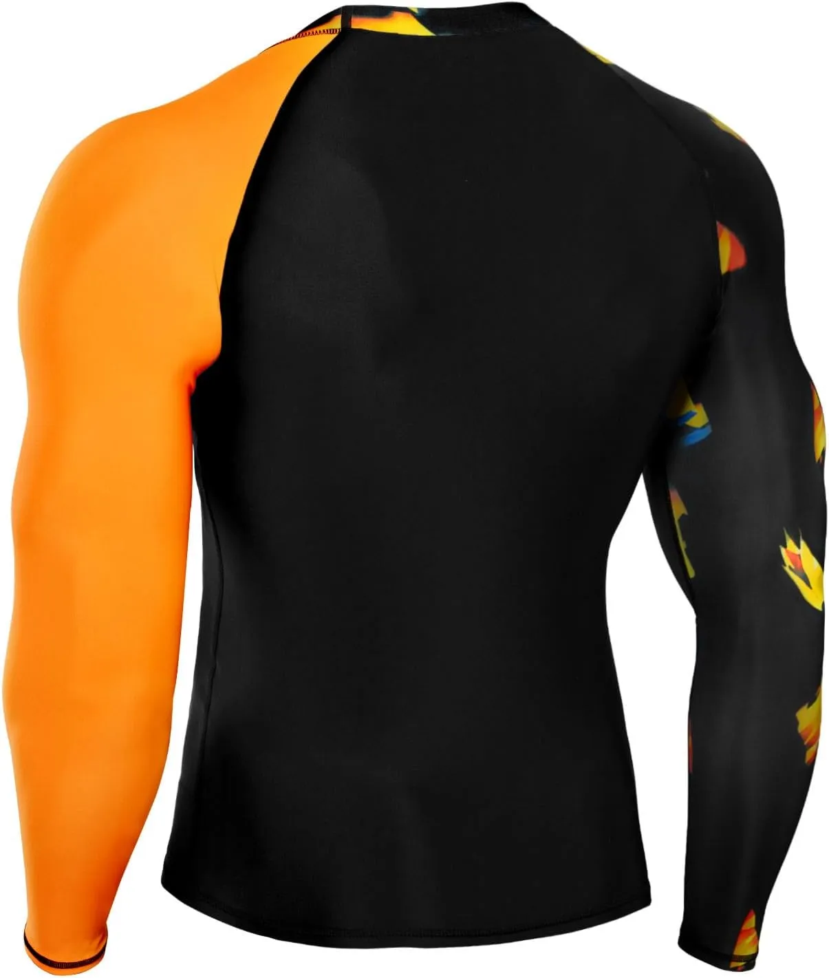 Men’s UPF 50  Sun Protection Long Sleeve Rash Guard Swim Shirts