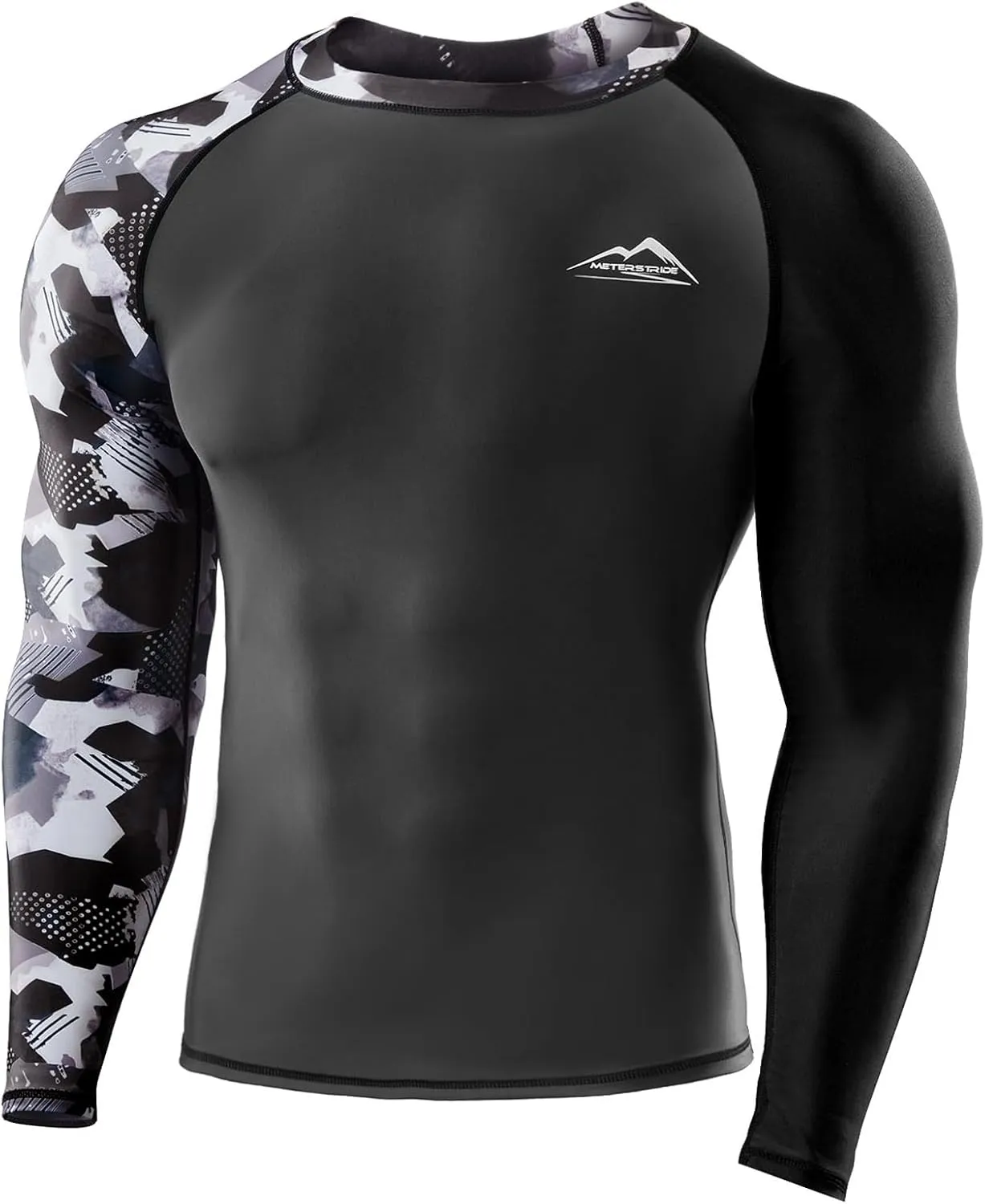 Men’s UPF 50  Sun Protection Long Sleeve Rash Guard Swim Shirts