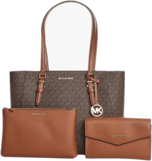 Michael Michael Kors Charlotte Large 3-in-1 Signature Logo Tote Bag (Brown)