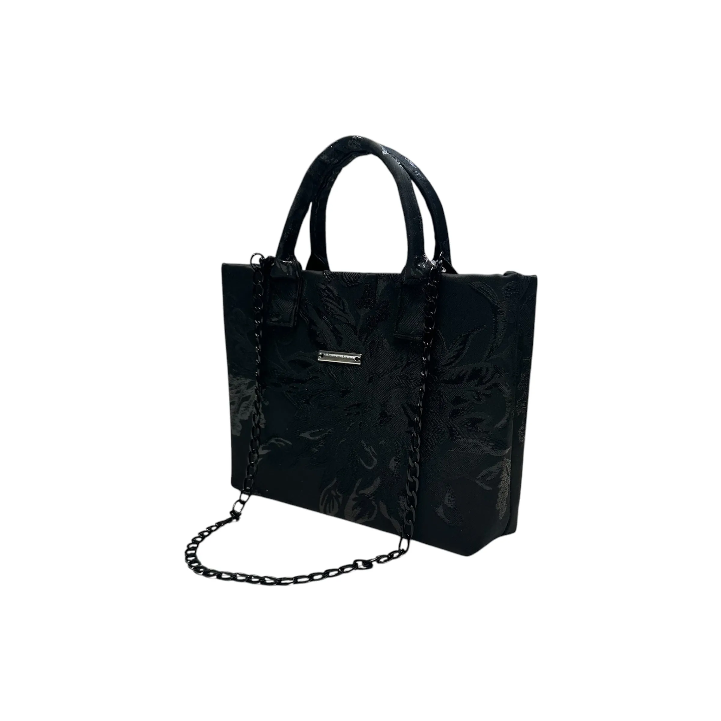 Midnight Blossom Compact Tote