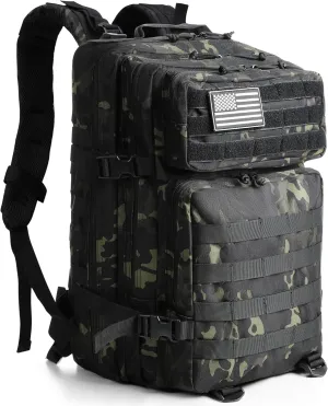 Military Tactical Backpack for Men 45L Molle Army 3 Days Assault Pack Bug Out Bag Water Resistant
